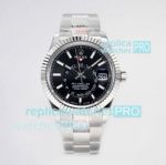 Swiss Replica AI Factory Rolex Sky Dweller 42mm SS Black Working Month and 2nd Time Zone_th.jpg